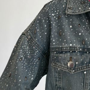 VESTE EN JEANS STRASS